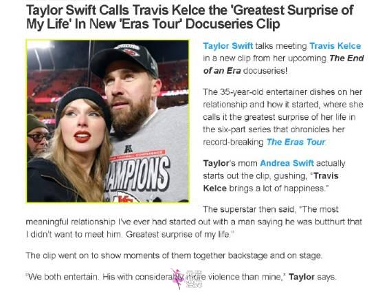 霉霉甜蜜示爱：Travis是我人生中最意想不到的惊喜